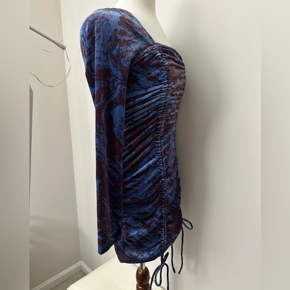 Nwot Wild Fable Velvet Mini Dress with Ruching! Size S - Picture 5 of 5